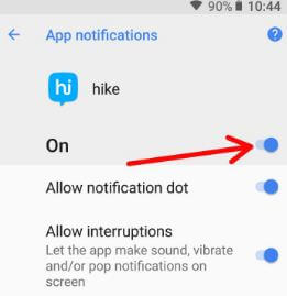 Block individually app all notifications in android Oreo