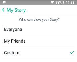 Block someone from seeing your Snapchat story android