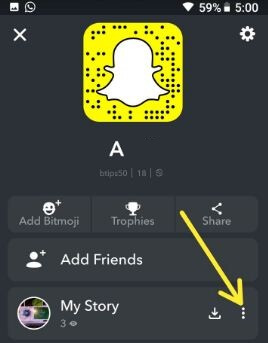 Change who can see my Snapchat story in android devices