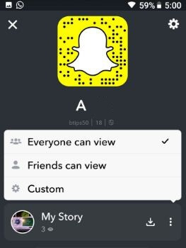 Change who can see my story on snapchat android phone
