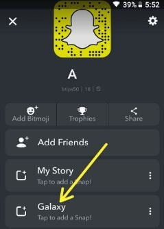 Geofenced story in Snapchat android Oreo