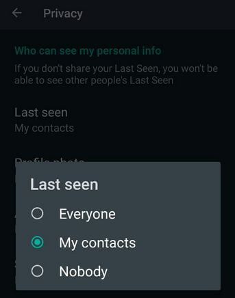 Hide WhatsApp Last Seen on Android Phone or Tablet