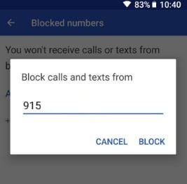 How to block number on android 8 Oreo