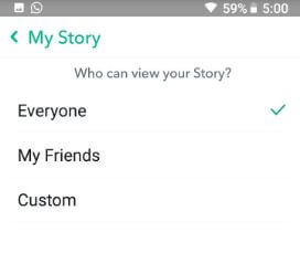 How to change who can see my story on snapchat android phone