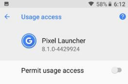 How to disable apps with usage access on android Oreo