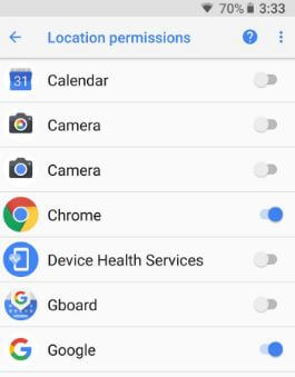 How to disable location tracking on android Oreo