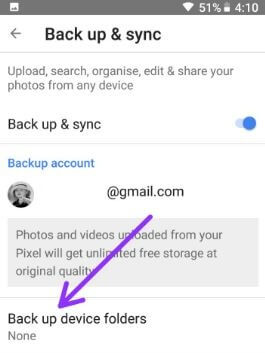How to enable automatically backup photo and video in Google Pixel 2 XL