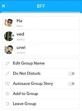 How to make a Group on Snapchat in android