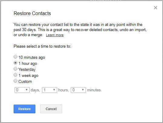 How to recover lost contact in android phone from Gmail