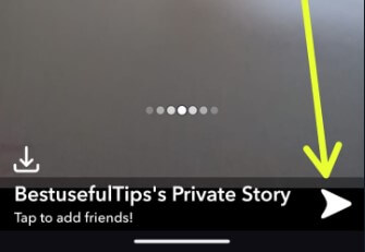 New Private story Snapchat Android device