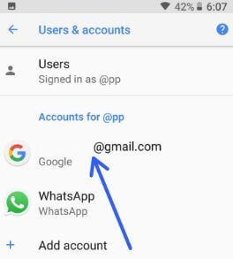 Open Google account you want to disable auto sync data