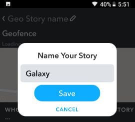 Snpachat Geofence story in android