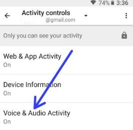 Voice and audio activity controls in android Oreo