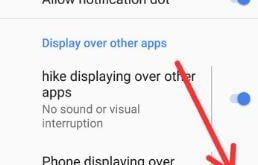 How to disable displaying over other apps on galaxy S9 plus