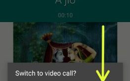 How to switch voice call to video call on WhatsApp android