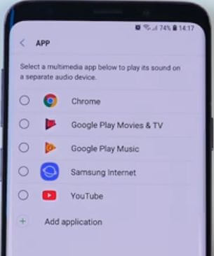 How to use separate app sound galaxy S9 and galaxy S9 plus