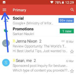 Open Gmail app in your android phone