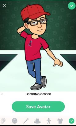 3D animated Bitmoji stickers in Snapchat android