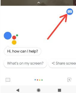 Access Google Assistant from android screen