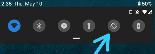 Android P rotate screen manually