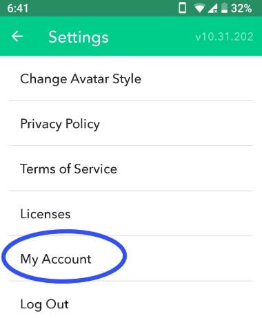 Bitmoji avatar change android phone