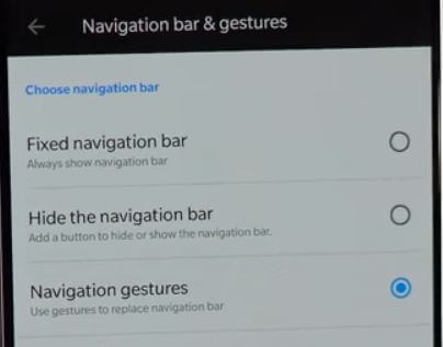 How to enable Navigation gestures on OnePlus 6