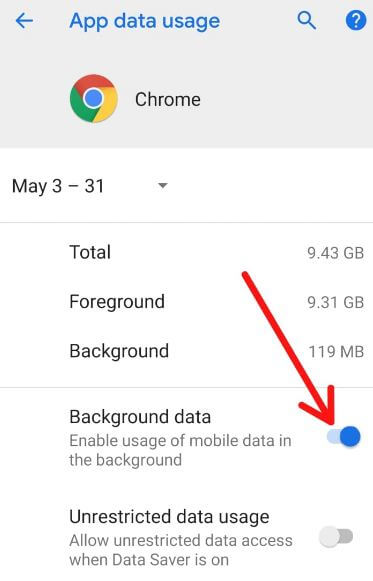 Limit the WiFi usage for specific apps in android P