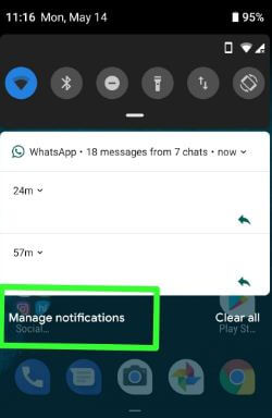 Manage notifications in android 9.0 P OS