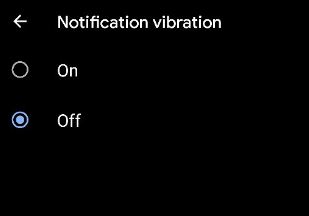 Turn Off Vibrate Notifications Android 10