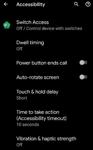Turn off ring & notification vibration in the latest android 10