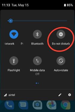 Turn on Automatically Do Not Disturb in android P