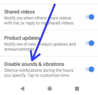 YouTube Notifications sounds and vibration settings in android