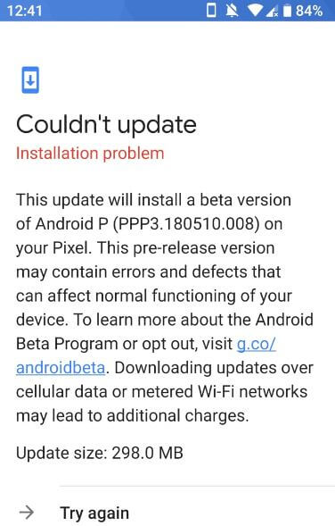 Download and install android P Beta 2