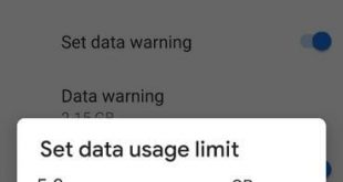 How to set data limit in android P 9.0