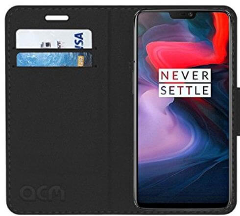 Leather Flip Wallet Case for Oneplus 6