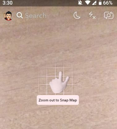 Open snap map in Snapchat android