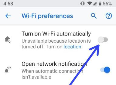 Enable Wi-Fi automatically in android P 9.0