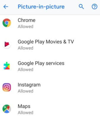 Enable picture in picture mode in android 9.0