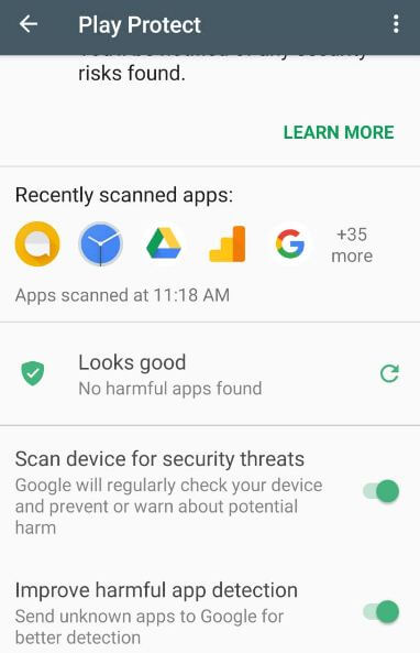 How to disable Google Play protect on OnePlus 6