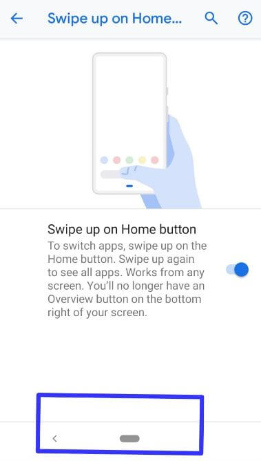 How to enable Gesture navigation in Pixel 3 XL