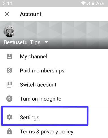 How to enable dark mode in YouTube on android device