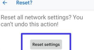 How to reset network settings in Pixel 3 XL