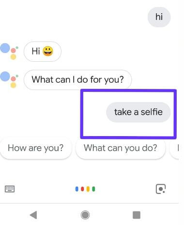 How to use Ok Google to take a selfie in android devices