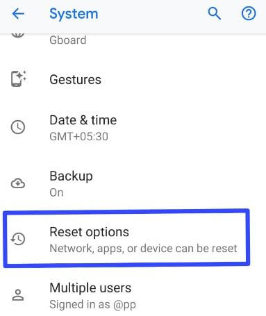 Reset all network settings on Pixel 3 XL