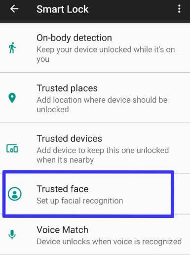 Set up facial recognition in Pixel 2 XL