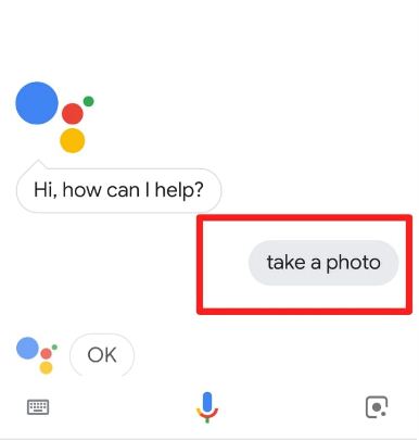 Take a photo using Google Assistant in android