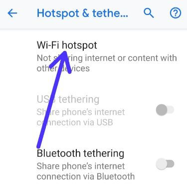 Turn off hotspot automatically on android P