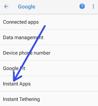 Use aplicativos instantâneos do Android no Oreo