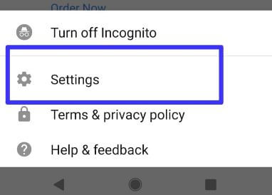 YouTube’s Incognito mode settings in android