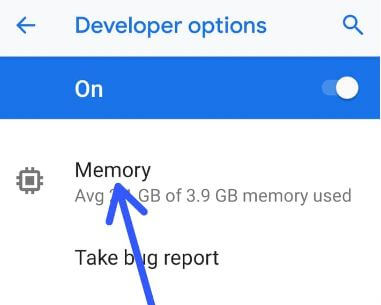 Android P memory usage by apps